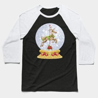 Merry Christmas Snow Globe Baseball T-Shirt